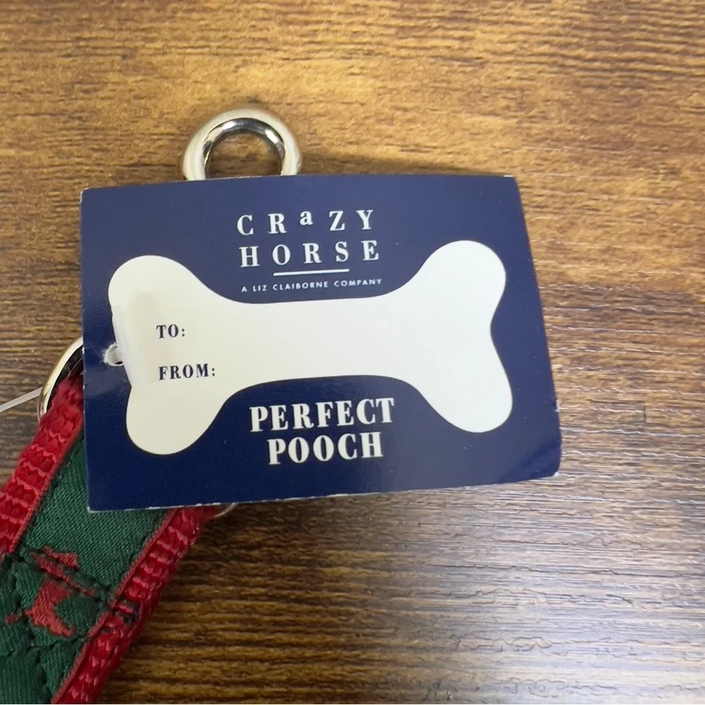 Crazy Horse Perfect Pooch Red & Green Banadana & Matching Leash